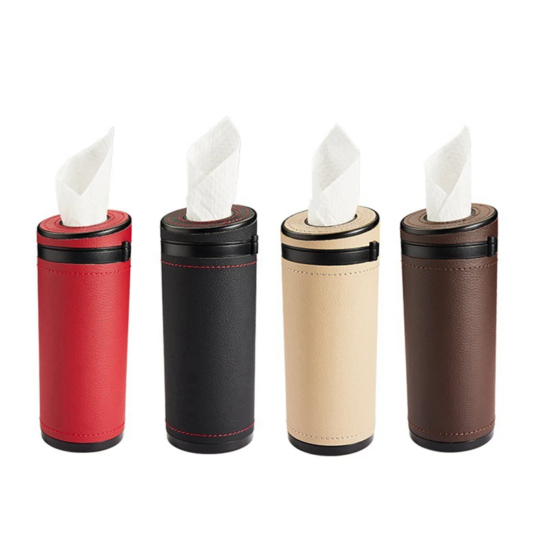 

Multifunction Car Tissue Box Cover Holder Auto Round Paper Tube Safety Broken Window Tissue Cup Auto Interior Car Accessories