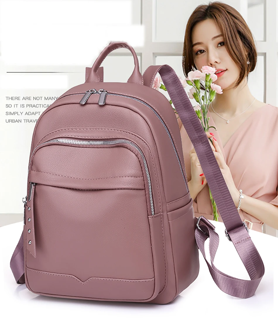 Multifunctional Anti Theft Women Backpack New 2022 High Quality Leather Backpack Fashion Famous Designer Shoulder Bag School Bag