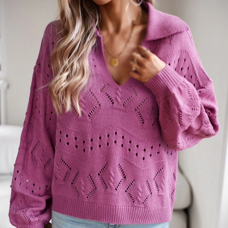 

Women Turtleneck Sweater Sequin Patchwork Long Sleeve Fitted Autumn Winter Stitching Cargidan