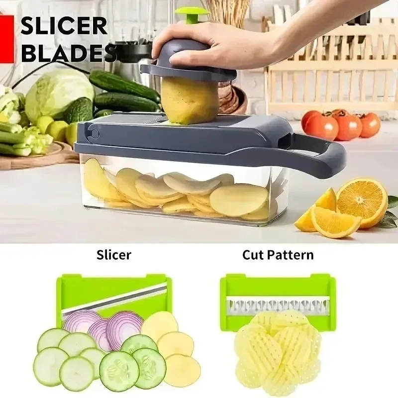 16 in 1 Multifunctional Vegetable Chopper Handle Food Grate Food Chopper Vegetable Slicer Dicer Cut Kitchen Items cocina vegetable slicer,vegetable chopper,kitchen cutter