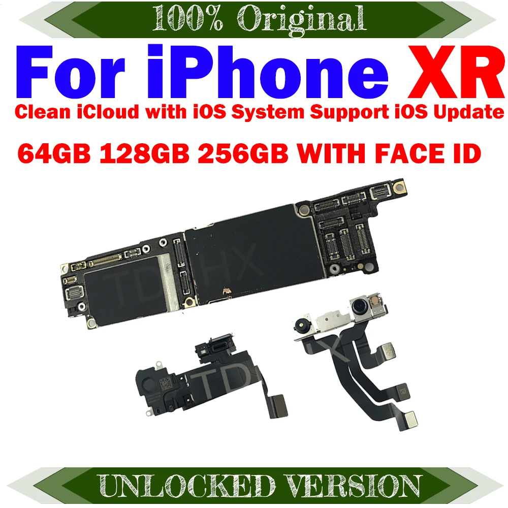 Original Free Icloud Motherboard For Iphone Xr Logic Main Board With
