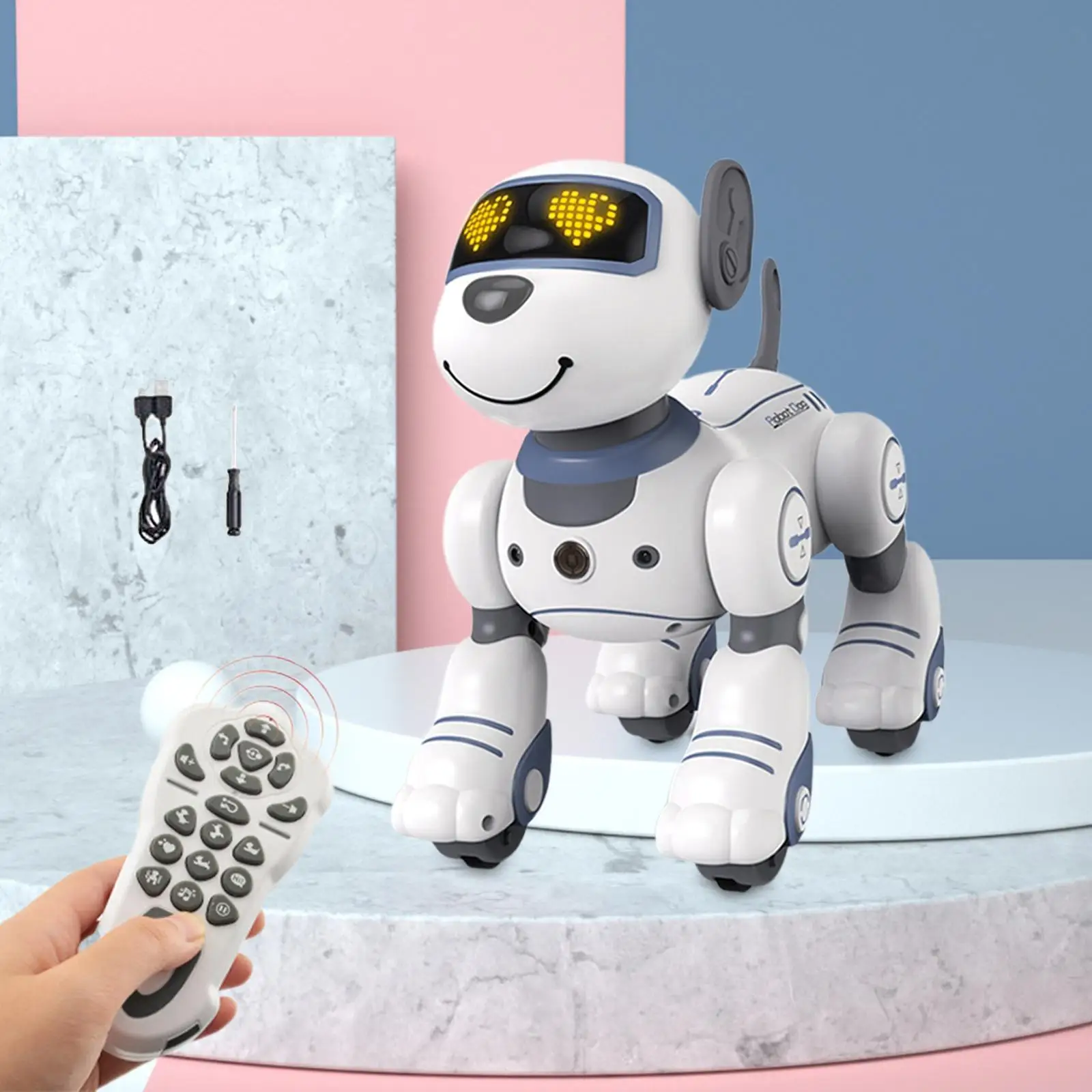 Cute Remote Control Robot Dog Toy Toys Programable Smart for Boys Girls Toddlers
