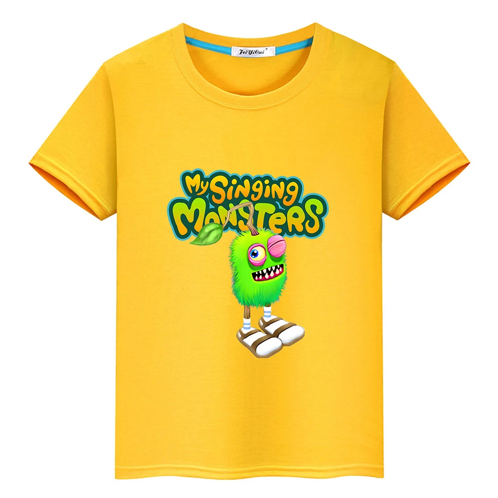 My Singing Monsters Kawaii Cartoon T-shirt Cute Graphic Printing Children Tee-shirt 100% Cotton High Quality Tshirts Summer Tees 3