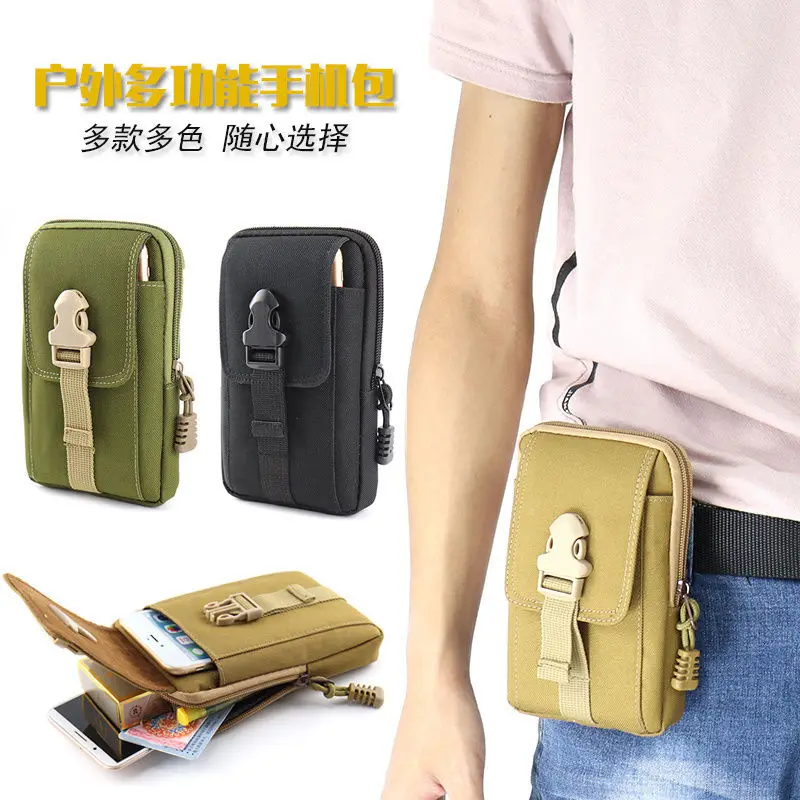 Tactical Waistpack Multifunctional Crossbody Bag 1000D Nylon Waterproof Durable Outdoor Mobile Phone Bag Tactical Accessories