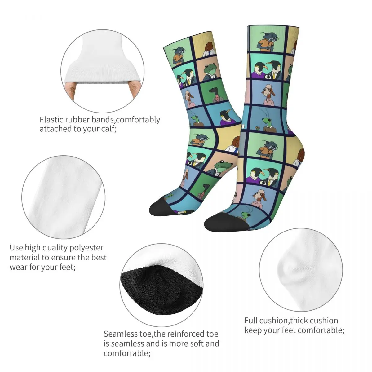 Hot Sale Office Animals Repeating PatternAdult Socks,Unisex socks,men Socks women Socks