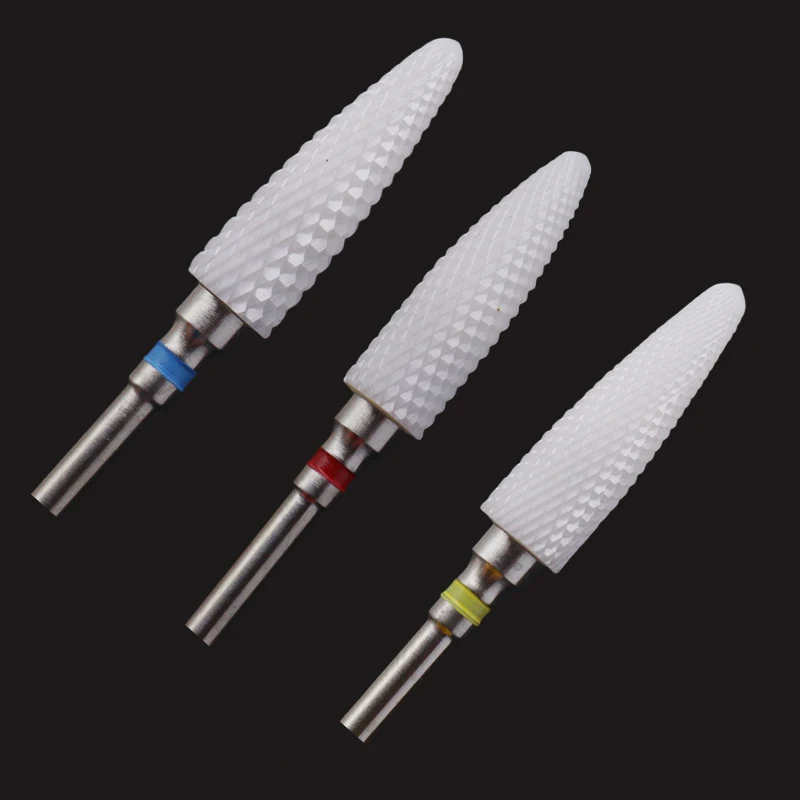 

Easy Nail Ceramic Nail Drill Bit 3/32" Rotary Burr Bits For Manicure Pedicure Electric Drill Accessories Nail Tools Milling Cutt