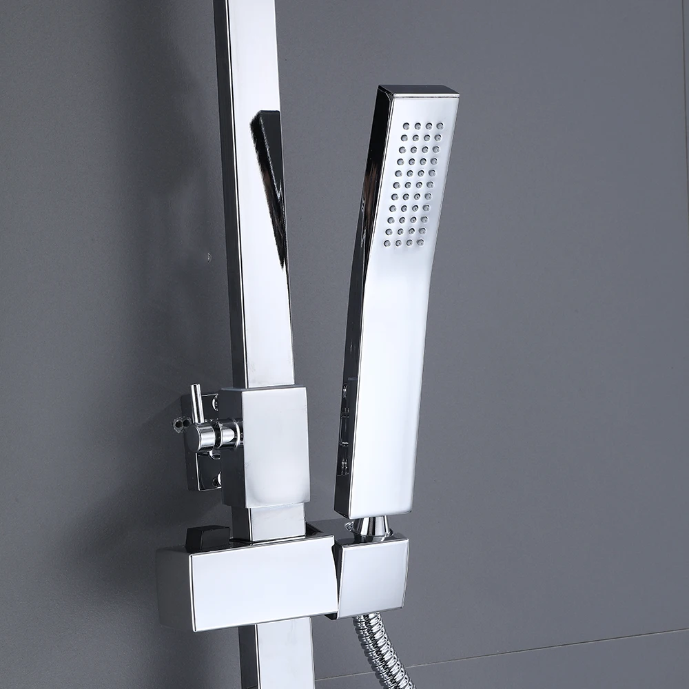 Description Picture 4 of itemShower Faucet Set Rainfall Sliver High Quality All Metal Bathtub Mixer Tap 4-way With Bidet Stainless Steel