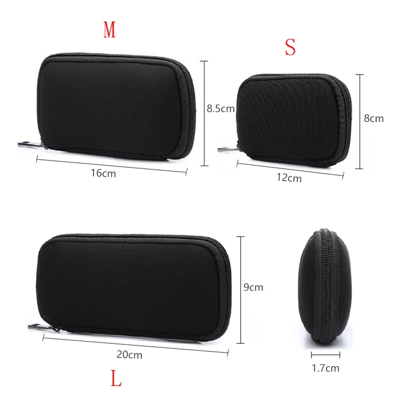 Neoprene Organizer Bag for U Disk Travel Portable Storage Flash Drives Protective Holder USB Zipper Dustproof Shockproof Case