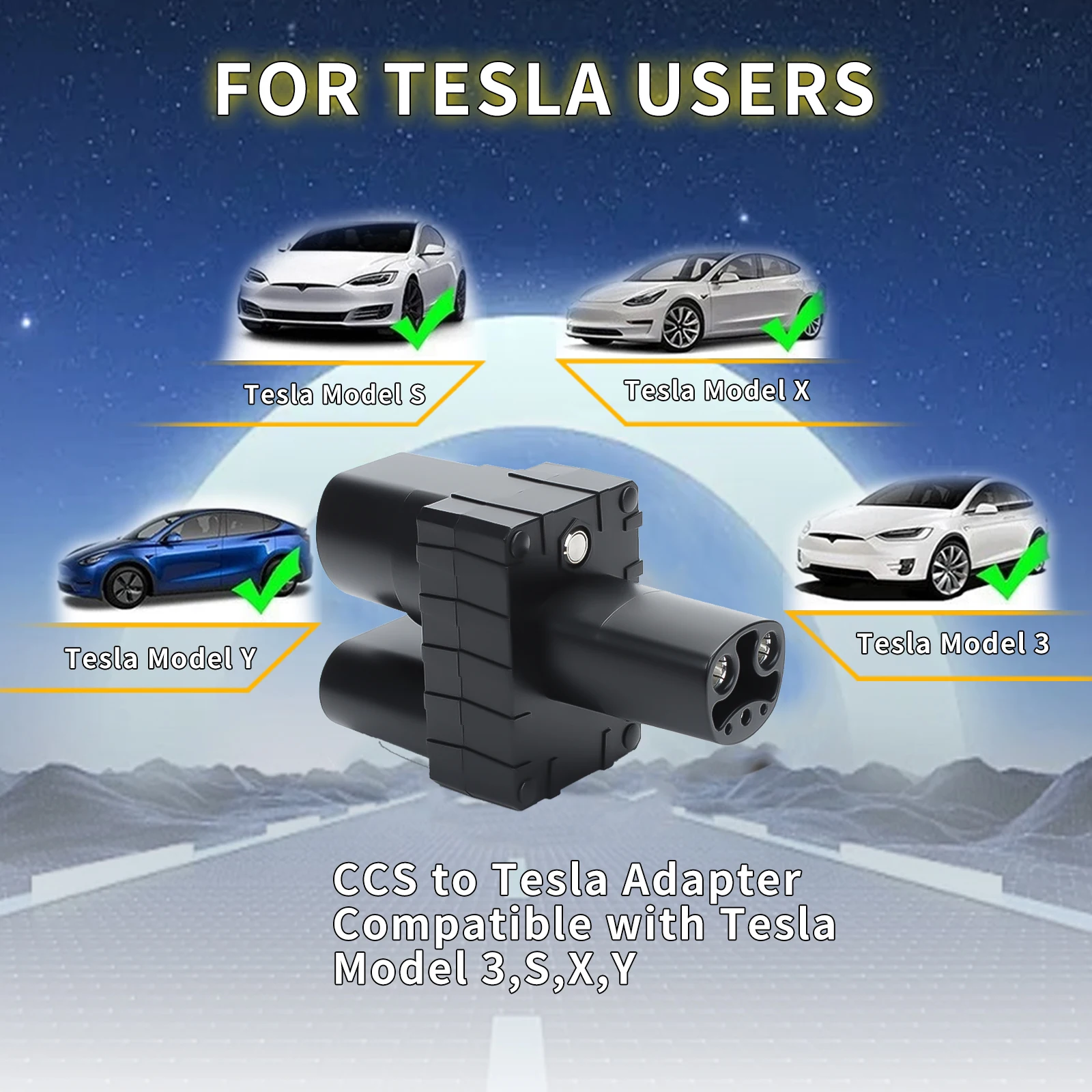 ev charging adapter CCS2 to Tesla EV Charging Adapter 250A CCS2 Combo Tesla Convertor for Car Charger Adapterr