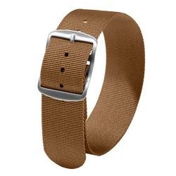 Premium 20mm Nylon Military - Style Watch Band - Comfortable, High - Quality, and Washable Strap for Men and Women (Brown)