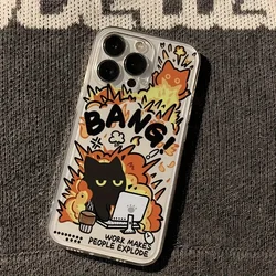 Creative Black Cat Design Clear TPU Phone Case - Samsung A23 (T - 295KXX43A1)