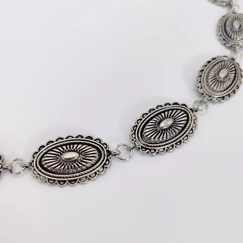Ethnic Style Waist Chain Accessories Bohemian Versatile Belt Women's Dress Metal Retro High-end Dress Looks Good and Fashionable