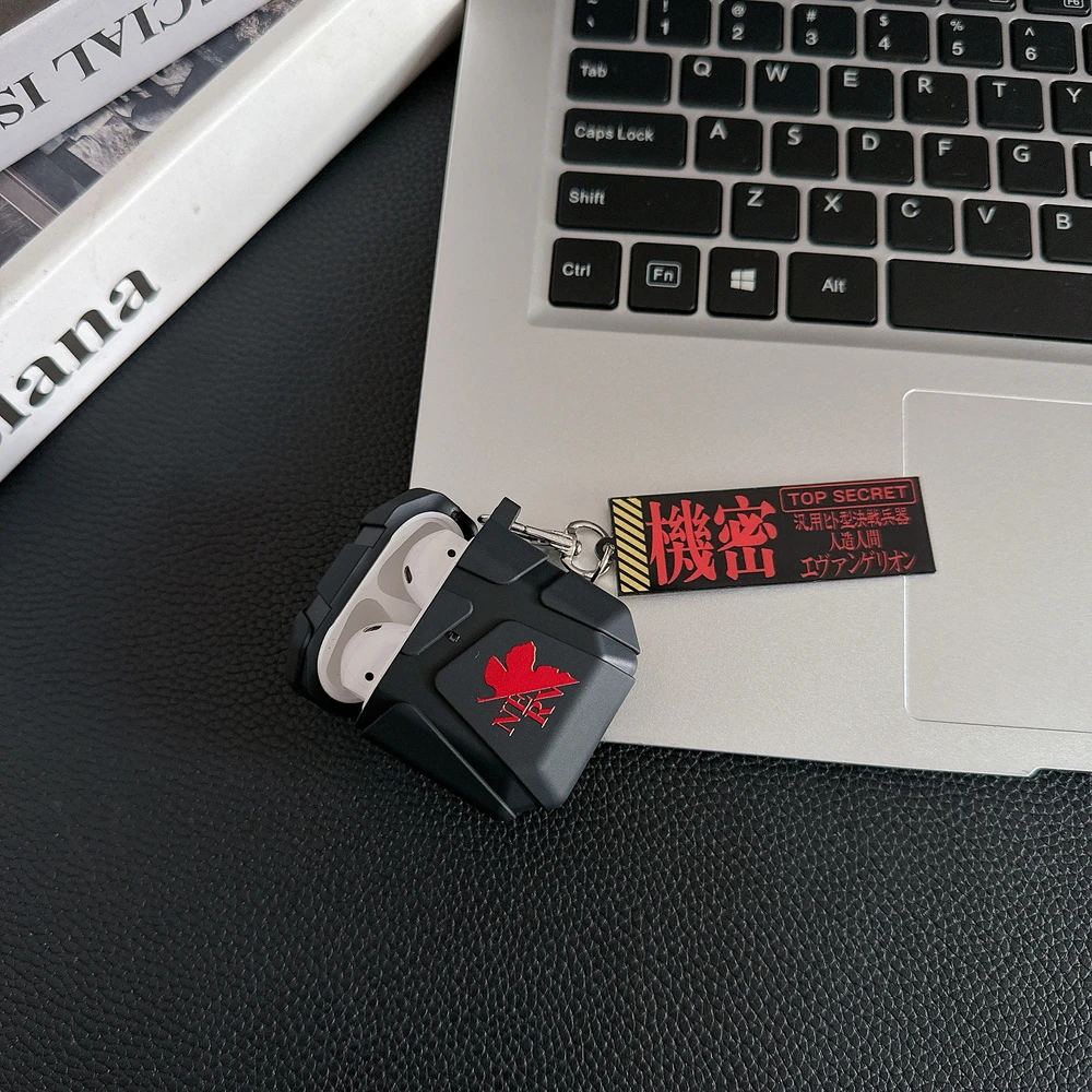 EVANGELION EVA Anime Earphone Protective Soft Case with Pendant