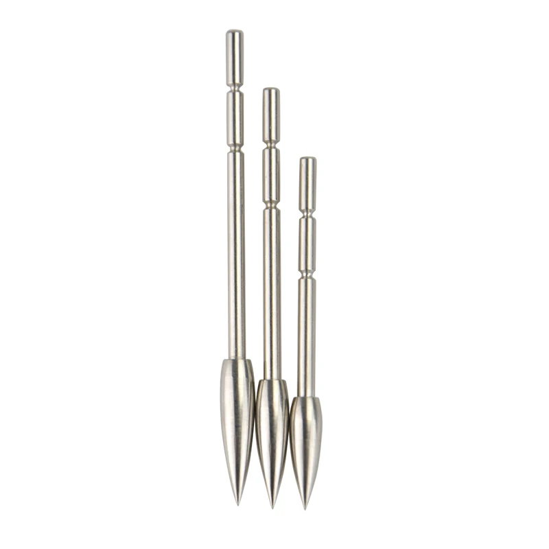 Archery arrowhead 6/12/24Pcs 3.2mm Arrowhead 80 100 120 Grains for ID 3.2mm Arrow Shaft Stainless Steel Target Point
