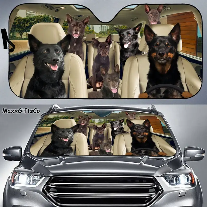 Australian Kelpie Car Sun Shade, Australian Kelpie Windshield, Dogs