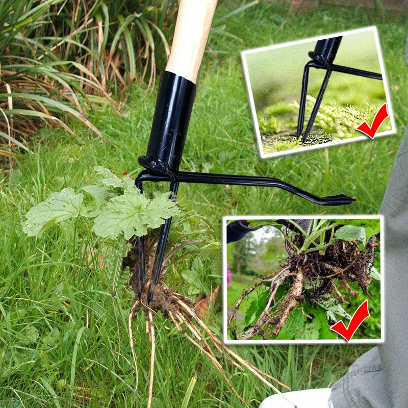 Iron Weed Puller Tool Claw Weeder Root Remover Outdoor Killer Tool Portable Garden Weed Puller Removable With Foot Pedal 5