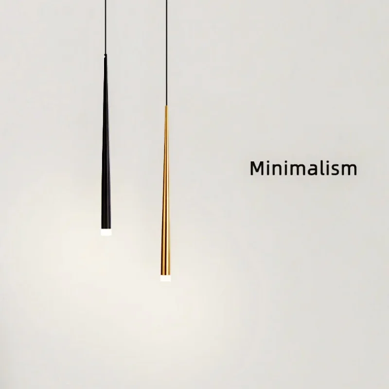 LED 원추형 샹들리에 침실 침대 옆 램프, 창의적인 개성 스트립 조명, 심플 모던 레스토랑 바 램프, 실내 조명