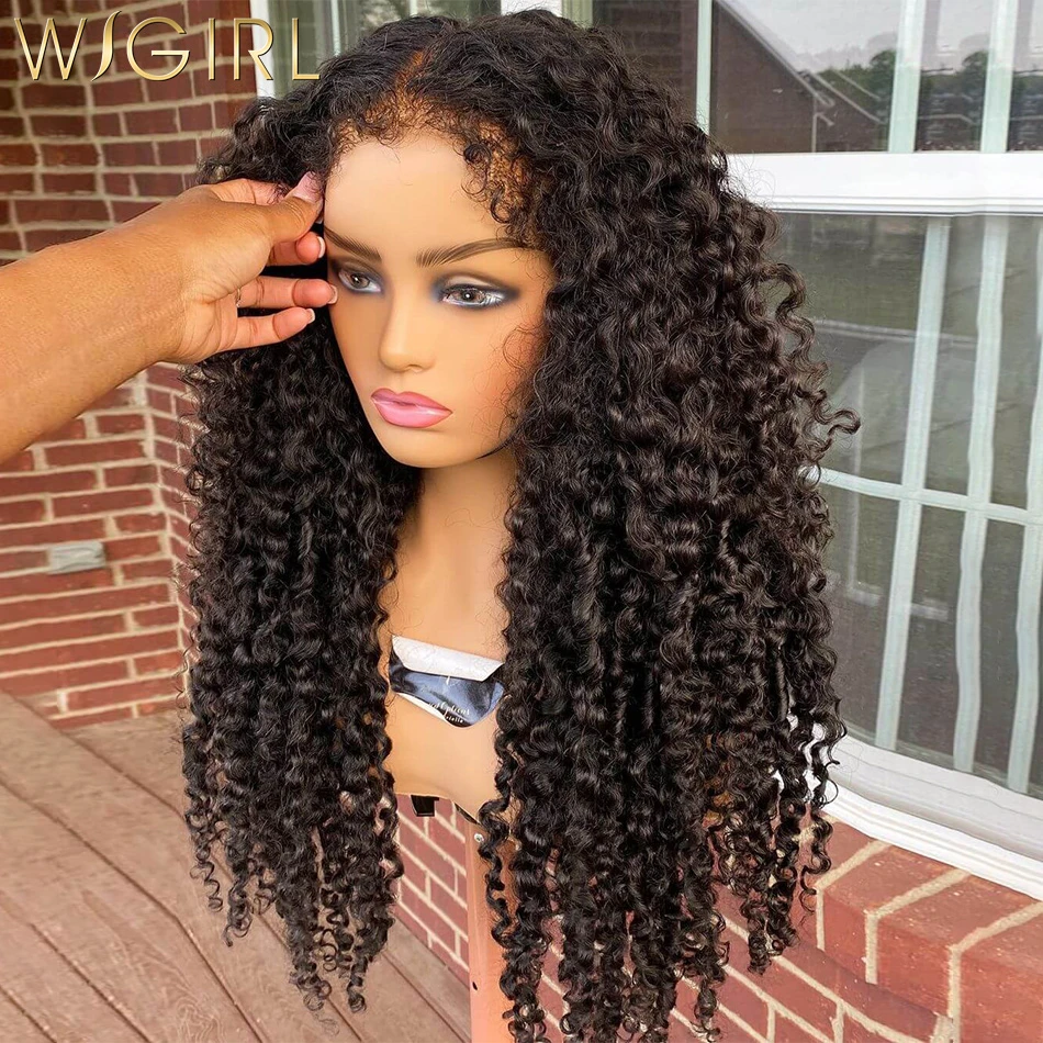 Wigirl Kinky Edges Hd Lace Front Human Hair Wigs Kinky Curly Edge