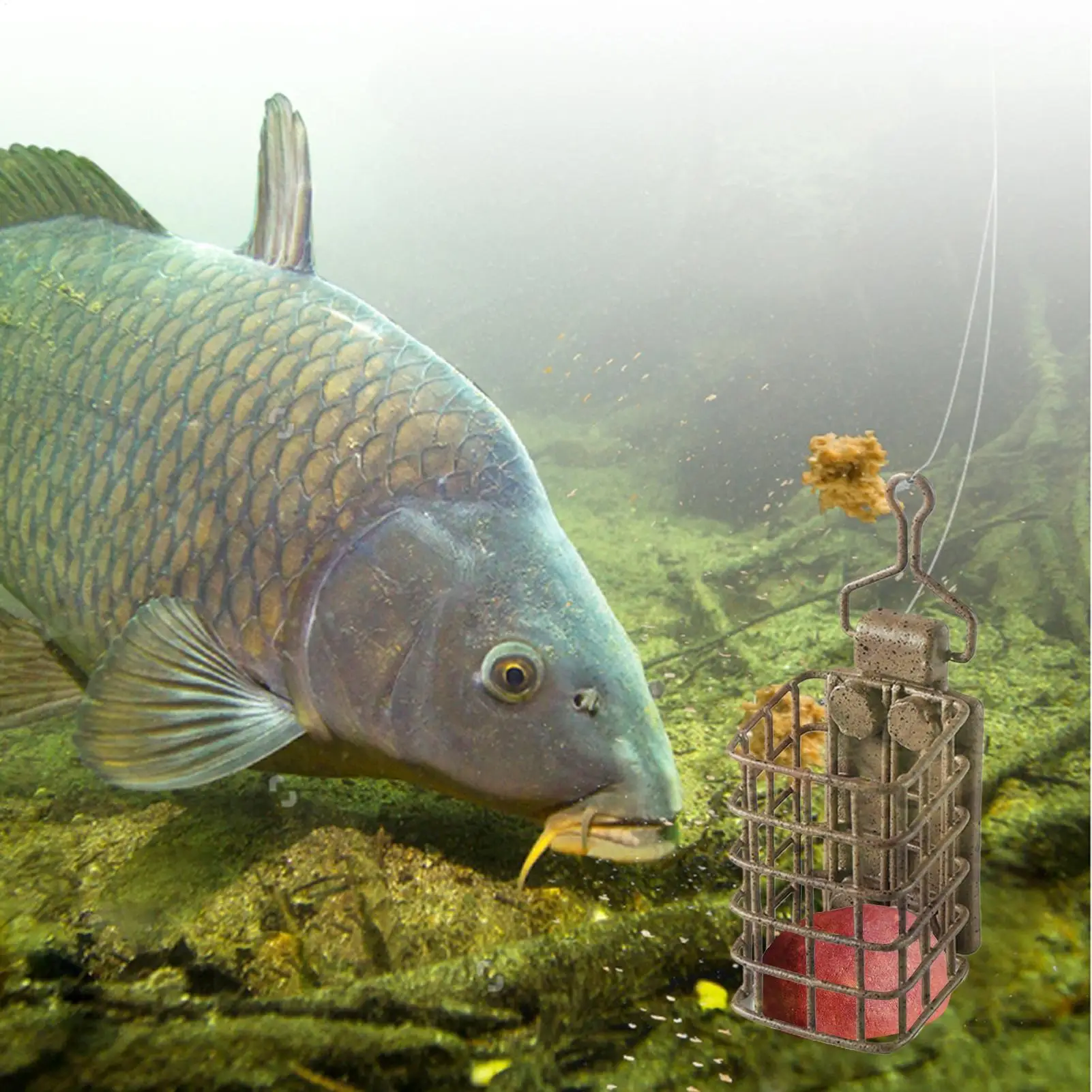 Carp Fishing Bait Cage Square Carp Bait Holder Fishing Feeder Basket European Style Fishing Bait Maker Catfish Bait Holders