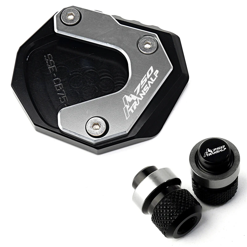 Honda TRANSALP XL750 TRANSALP XL용 로고, 오토바이 킥스탠드, 풋 사이드 스탠드, 확대기 패드 밸브 캡, 750 2023 + 액세서리