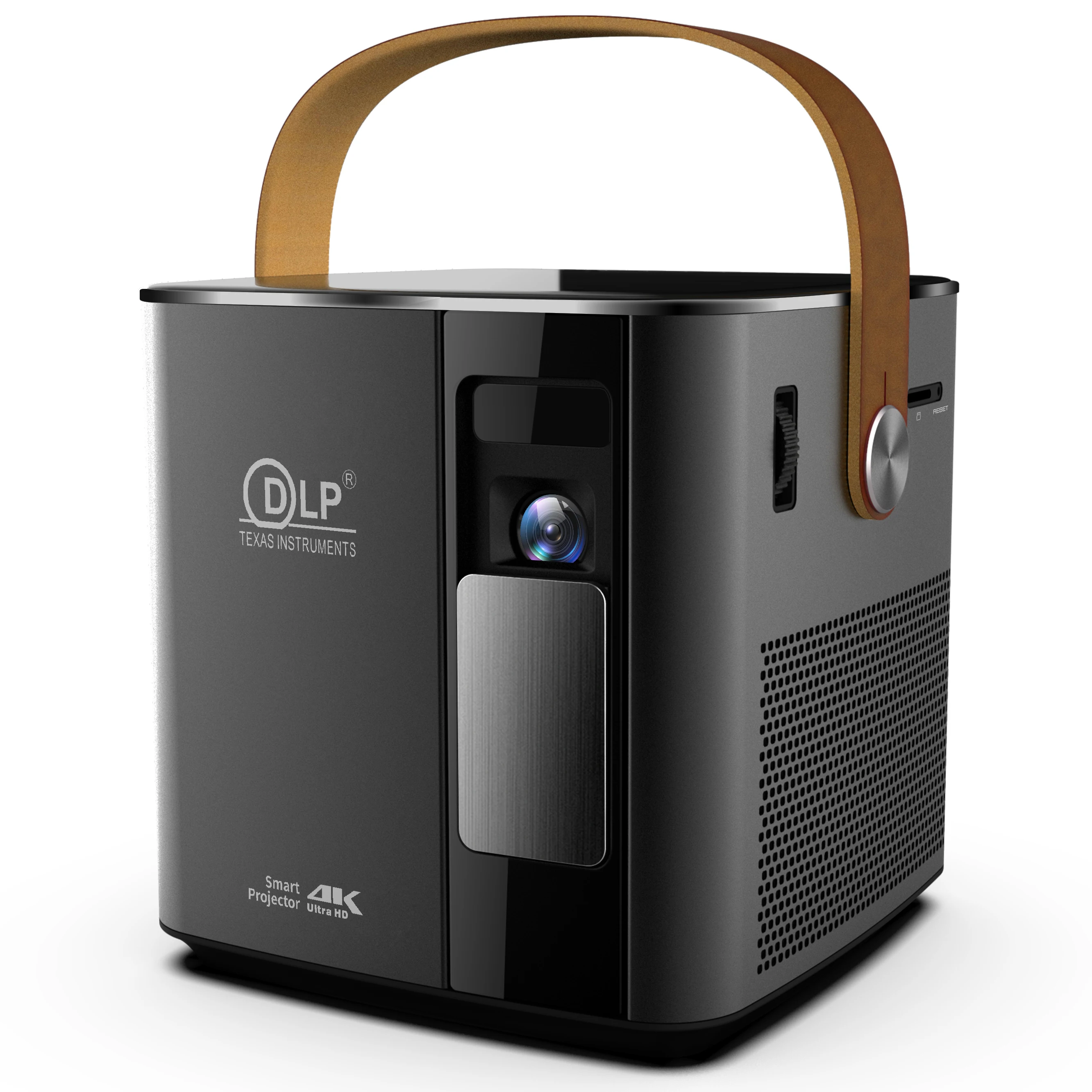 Mini Proiettore Dlp 180 Lumen Amlogic T972 Sistema Android 9.0 Ingresso Decodifica 3D/4K Correzione A Quattro Angoli Dlp Smart