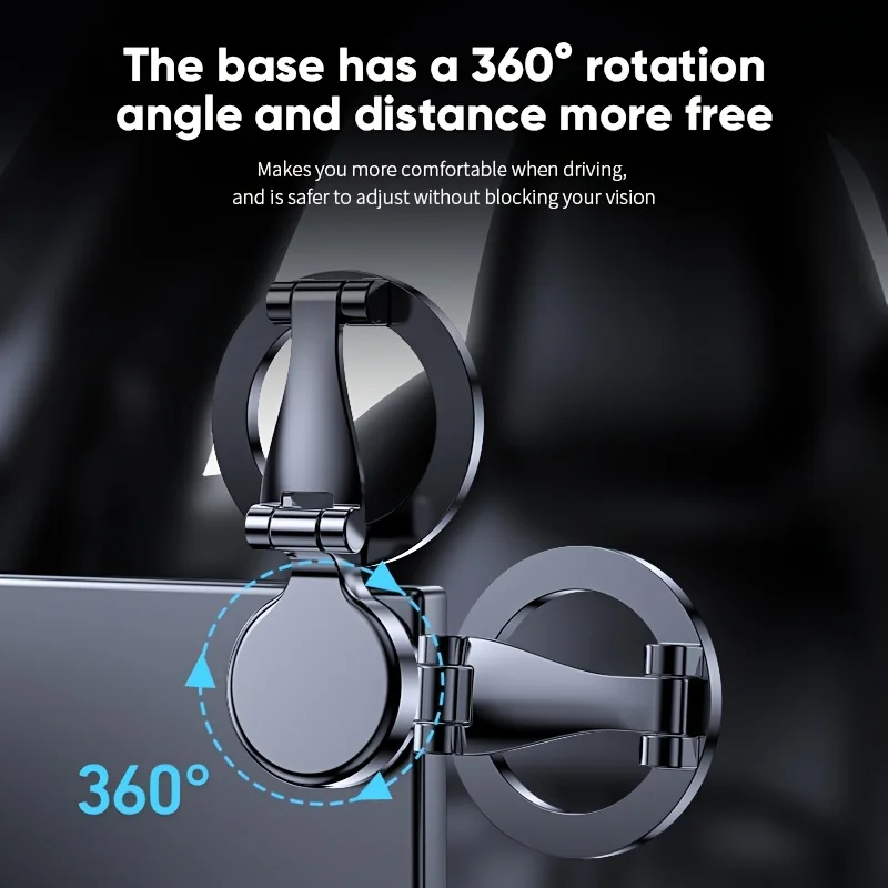 Magnetic Car Phone Holder 360 Degree Rotation Foldable Phone Mount Suction Cup Car Navigation Phone Holder For iPhone Samsung