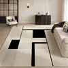 Black White Geometric Living Room Decorative Carpet Modern Minimalist Bedroom Carpets Line Art Study Room Rug Easy To Care Rugs 1