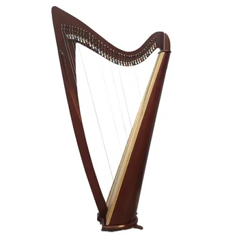 Harp A Professional 38-String Lever Irish Without Pedal Lyre Harp Round Sound Box for Beginners for Teaching Students