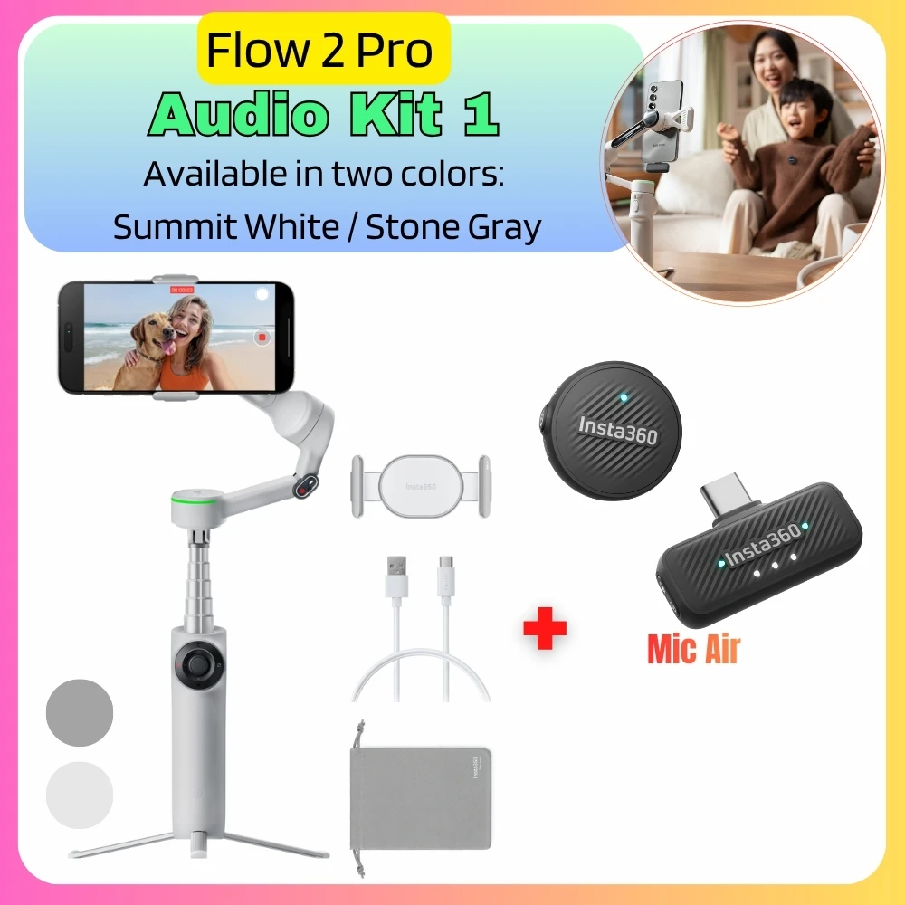 Insta360 Flow 2 Pro Handheld Gimbal Stabilizer AI Filmmaker 360
