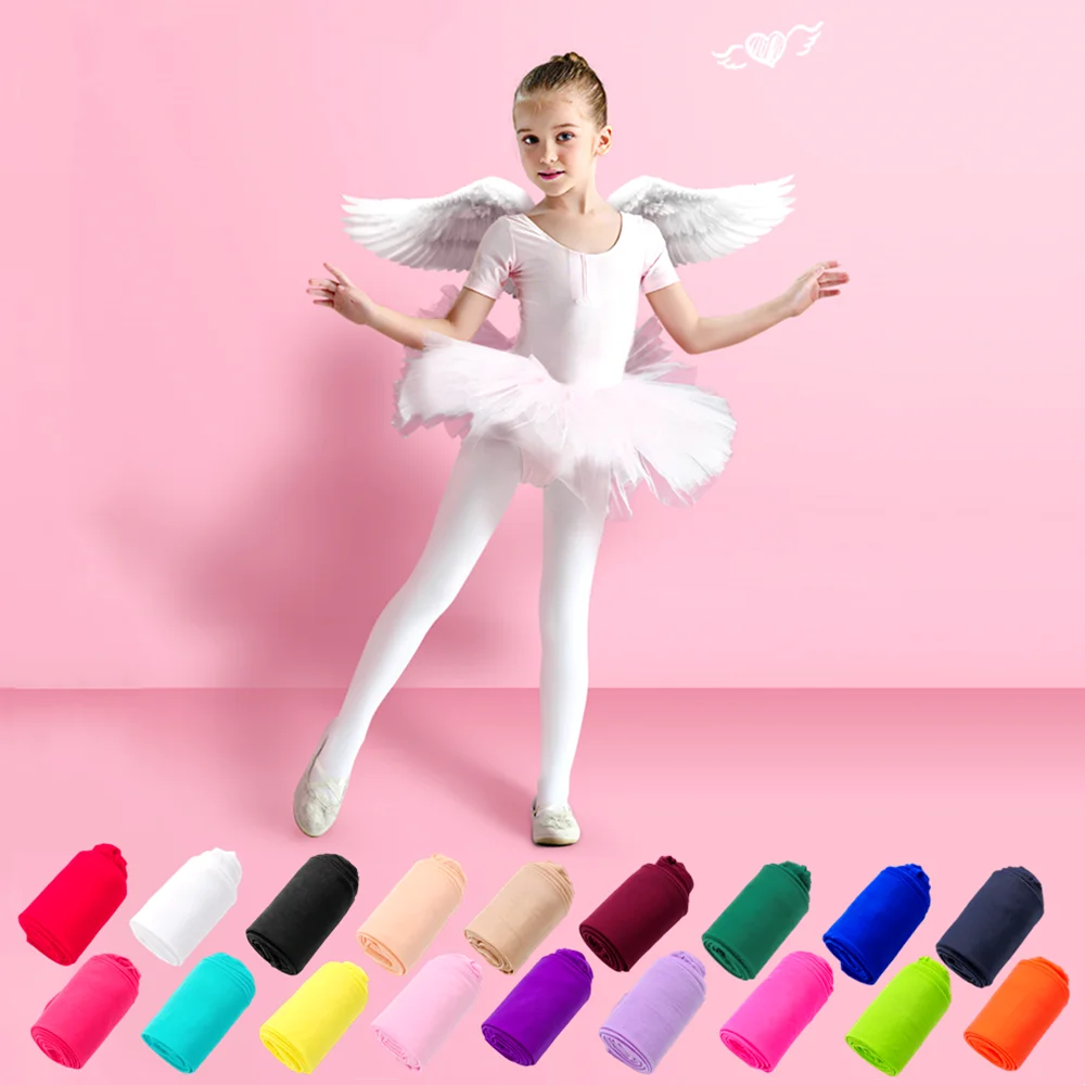 Kids Pantyhose Solid White Ballet Dance Tights For Children ...