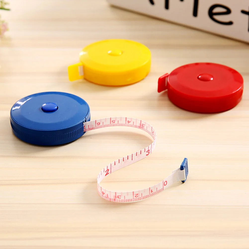 

Tape Measure Sewing Measuring Tape Body Measuring Tape 15M Red/ Blue/ Yellow Retractable Measurement ( 3pcs )