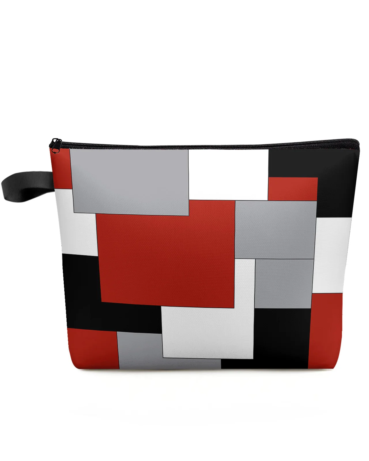 

Красная, черная, серая Лоскутная сумка для макияжа в средневековом стиле с абстрактным искусством, Женский фотокарандаш