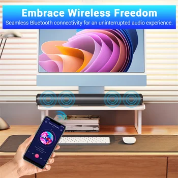 Sound Bar TV Sound System Bluetooth Speaker Wireless Subwoofer Bass Home Theater Rechargeable Lound Portable Speaker 4