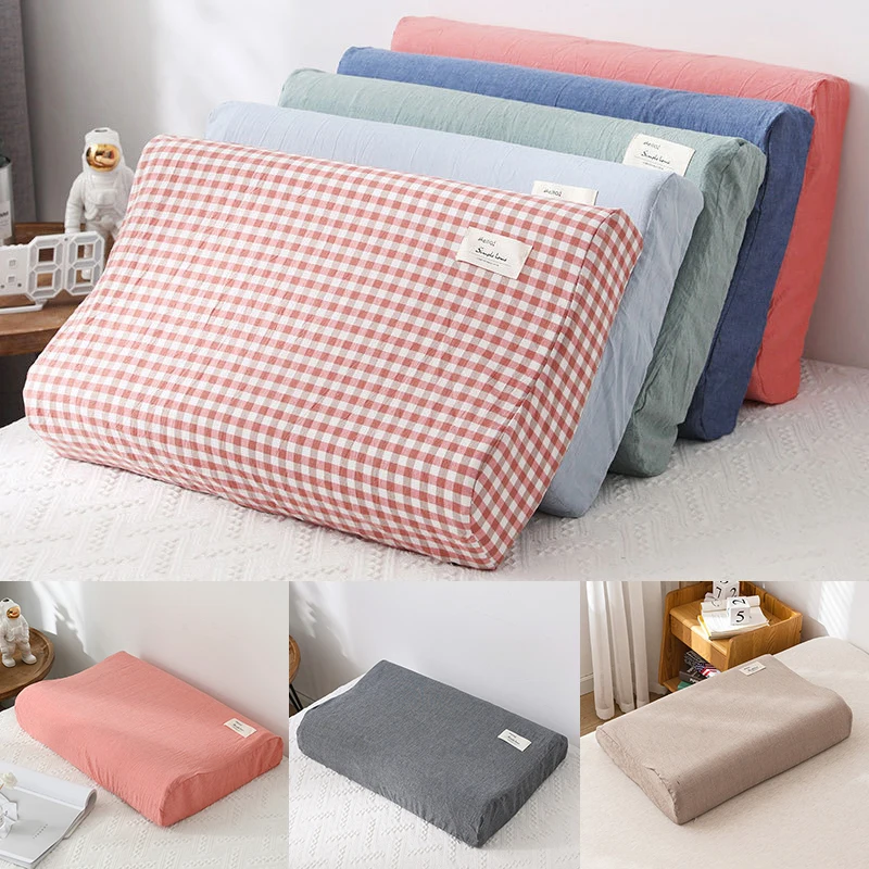 Nordic Printed Foam Pillows Case Cotton Latex Pillowcase Bedroom Sleeping Memory Washable Pillow Protector Cover 50*30cm/60*40cm 2