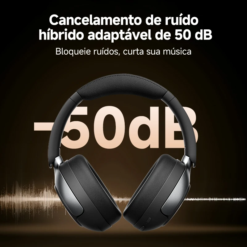 Qcy h3 pro anc fone de ouvido sem fio hi-res fone de ouvido de áudio  espacial com cancelamento de ruído ldac 50db sobre a orelha fone de ouvido  conexão dupla - AliExpress