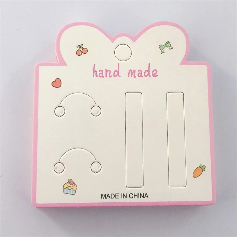 10/50pcs Cute Hair Clips Display Cards  8.5x8.7cm Hair Rope Cards for DIY Kid Hair Accessories Retail Price Tags Holder Labels 50pcs cute hair accessories cardboard display card labels for diy hair clip bow hairband hairpins bracelet retail tag package