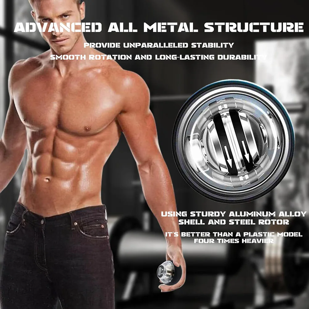 Self-Starting Gyroscopic Forearm Exerciser Forearm Gyro Ball Wrist Exerciser Hand Wrist Forearm Trainer for Strengthen Arms