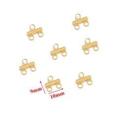 Stainless Steel Layered Pendant Connectors (Gold 10mm)