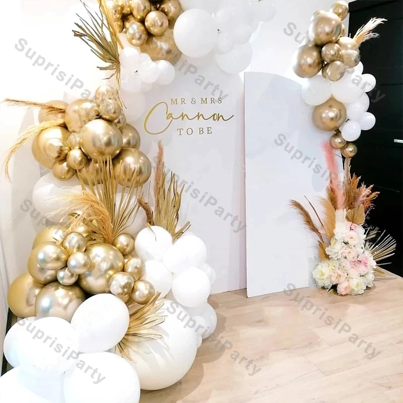 

106pcs White Balloons Garland Arch Kit Wedding Decorations Gold Ballon Birthday Baby Balloon Birthday's baloon Showe Decor