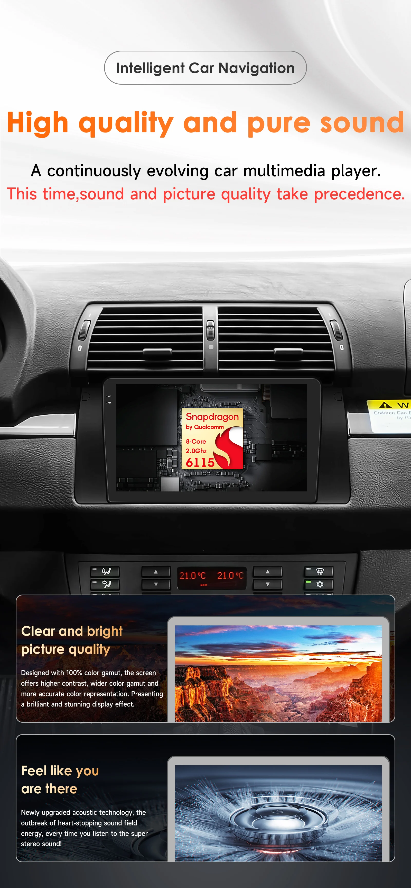 Hizpo 2 Din Android Auto Radio für BMW 5 E39 1995 - 2003 E53 X5 M5 Carplay 4G Auto-Multimedia GPS 2 Din Smart Car Systeme KI-Sprachsteuerung – Detail 4