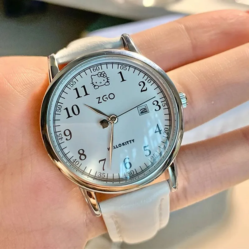 

Kawaii Sanrios Watches Anime Hellokitty Silent Waterproof Quartz Watch Beauty Fashion Lady Couple Cartoon Watches Birthday Gifts
