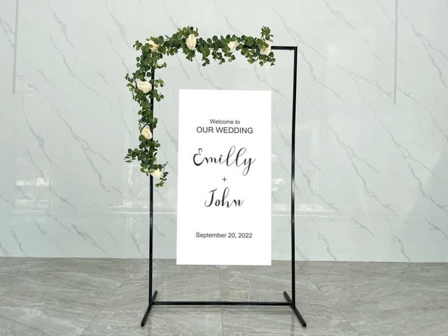 Wedding Welcome Sign Stand Flower Stand for Wedding Party