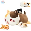 4pcs Cute Cat Family Throw Pillows 3 kittens Dolls Set Plush Toy Animals Pillows for Girl Kids Interactive Children's Plush Doll 2