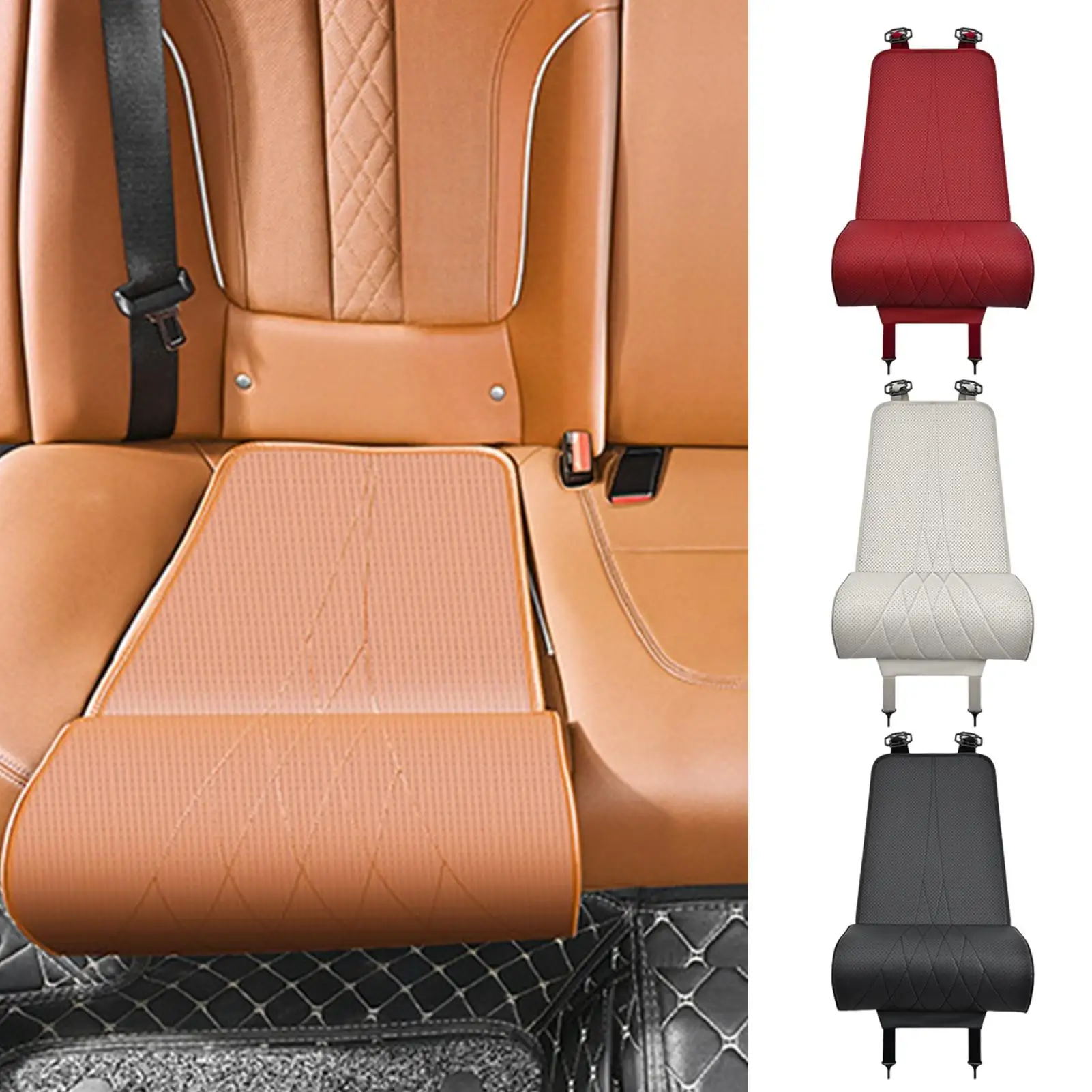 Driver Leg Support Pillow Extension Pad Leather Car Seat Extender Cushion Memory Foam Auto Seat Knee Pads For Driver Leg Support