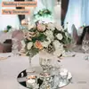 Round Acrylic Mirror Tray 8inch Circle Mirror Plate Decor Accessory for Wedding Baby Shower Birthday Centerpieces Decor 5