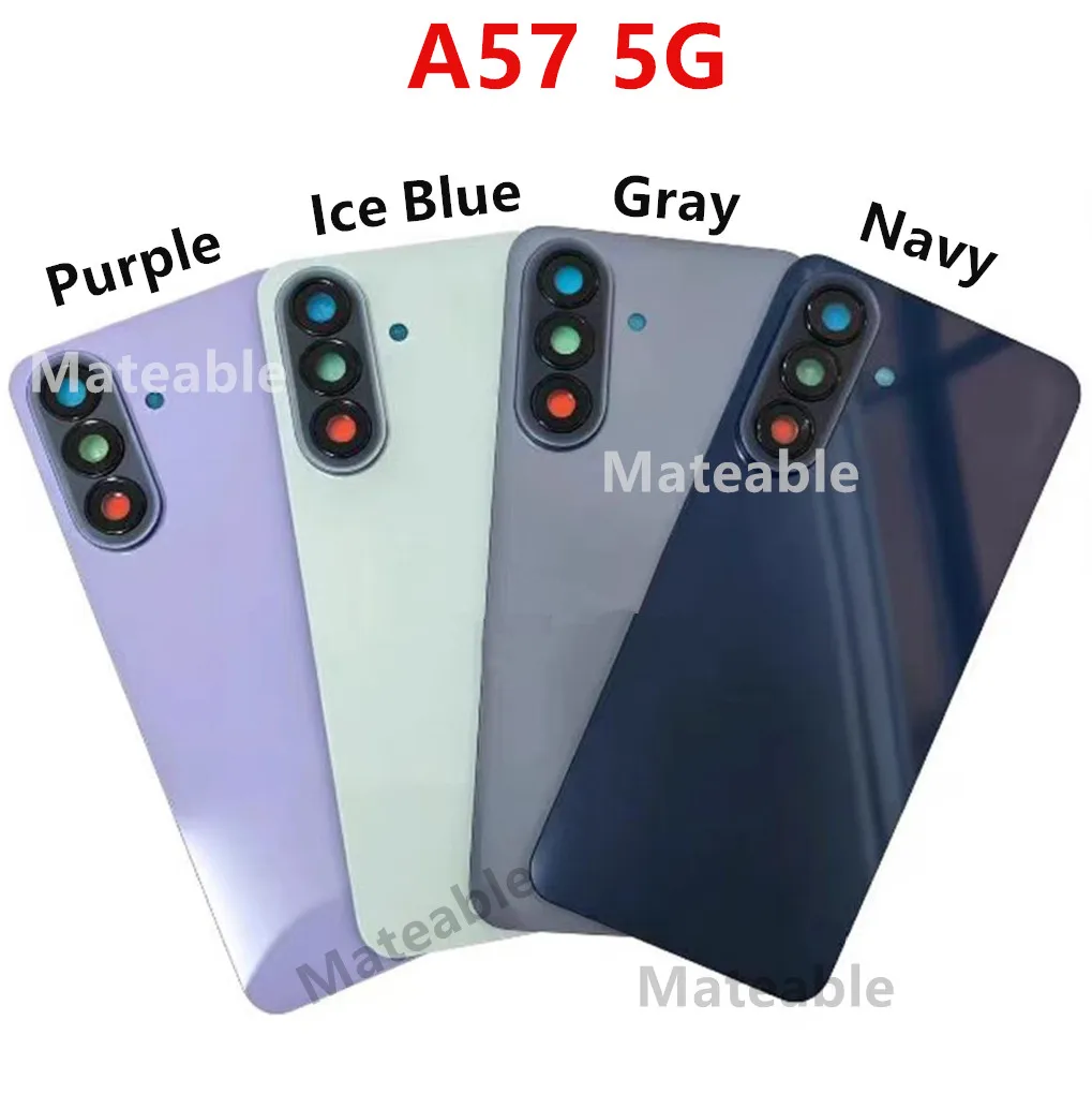 A576 삼성 갤럭시 A57 5G용 하우징 유리 배터리 백 커버 수리 교체 도어폰 후면 케이스 + 카메라 렌즈