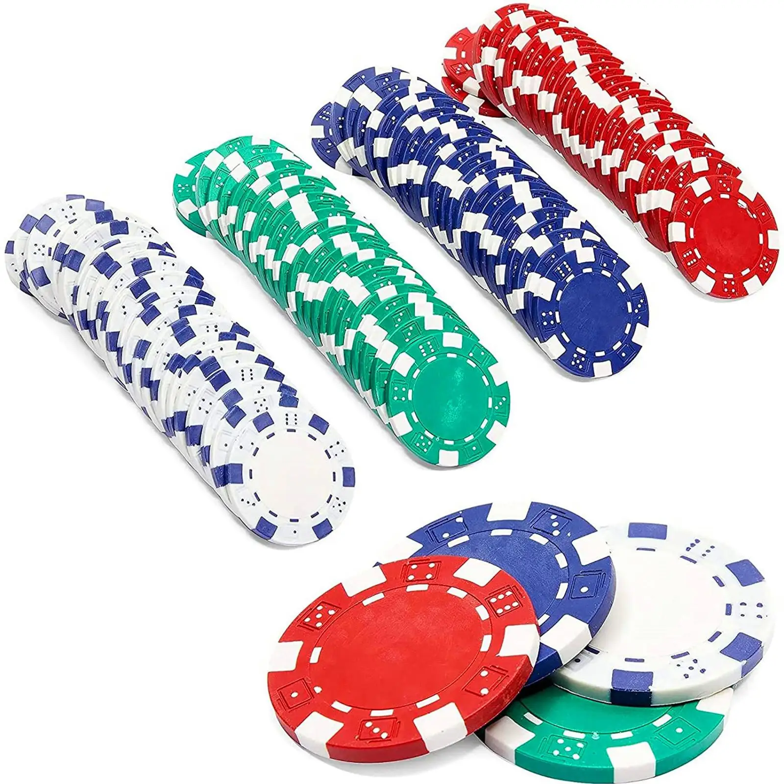 100 pezzi 4cm fiches da Poker gettoni da gioco durevoli multicolori chip  Premium Bingo