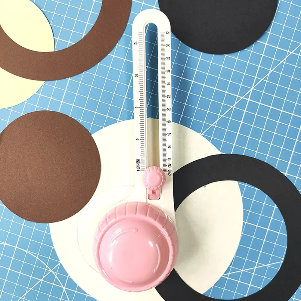 1PC 360 학위 회전 원형 종이 커터 조정 가능한 위치 수동 Diy 도구 라운드 박스 커터