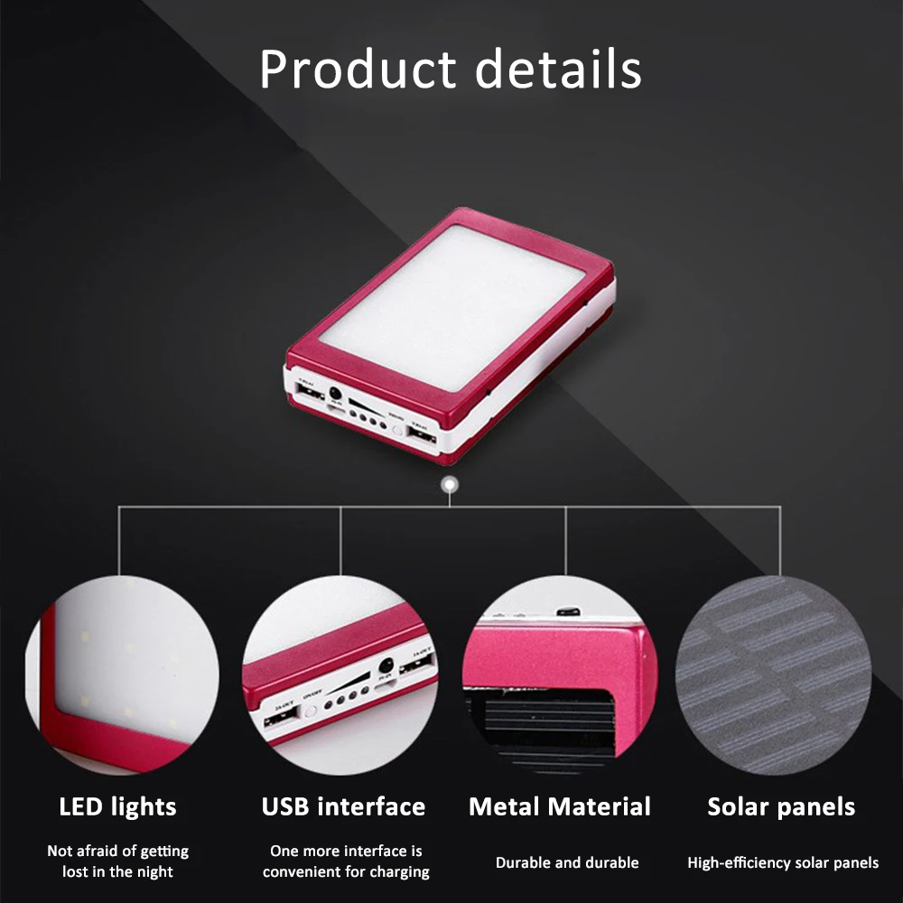 Solar Panel Dual USB LED PCBA Circuit Board Solar Power Panel Home DIY Bank 18650 Battery DIY Home Charger