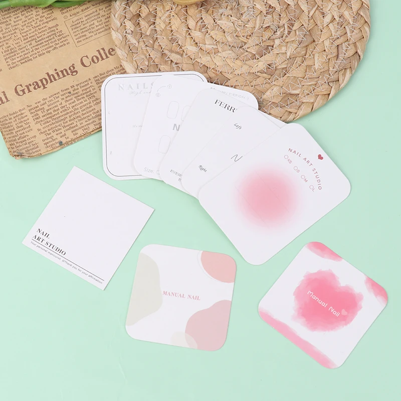 10Pcs Press-On Nail Packaging Display Handmade False Nail Design Swatch Show Card Manicure Sample Display Salon
